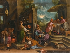 Supper At Emmaus by Follower of Jacopo da Ponte [c. 1510–1592]